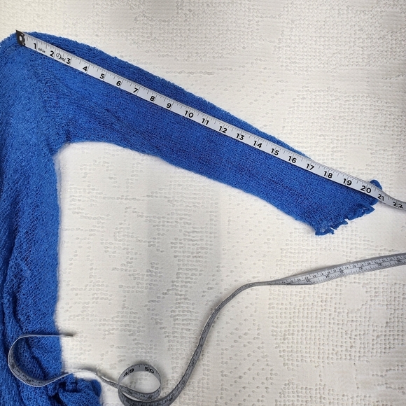 Boho fairycore Blue Sky Asymmetrical Cardigan One Size - Picture 8 of 8